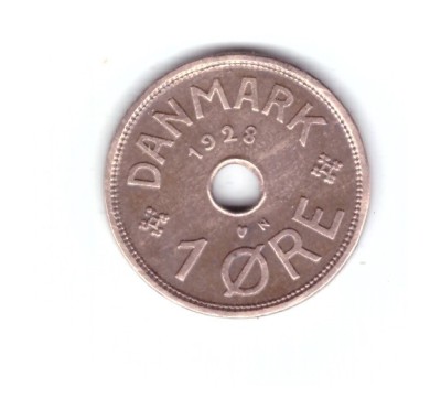 Moneda Danemarca 1 ore 1928, stare foarte buna, curata foto