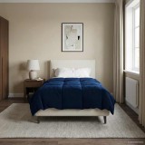 vidaXL Pilotă de vară Patos Albastru &icirc;nchis 155 x 200 cm Microfibră 42025967