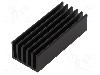 Radiator extrudat, aluminiu, 50mm x 21mm, neagra, FISCHER ELEKTRONIK - SK 653 50 SA