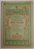 CONVORBIRI CRITICE , REVISTA LITERARA BIMENSUALA , ANUL II , NR. 10 , 15 MAI , 1908