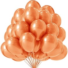 Set 100 baloane latex, Rose Gold, 30cm, Ropet