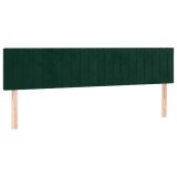 Cumpara ieftin Tablii de pat, verde inchis, 160x5x78/88 cm, catifea