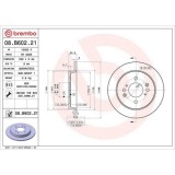 Set disc frana Honda Jazz 4 (Gk) 09.13-, Spate, 239X9mm, plin, BREMBO