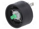 Element de contact EAO 84 IP40 conectori 2,8x0,8mm NO 10mA aurit verde
