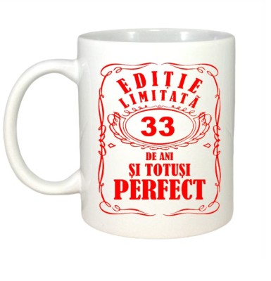 Cana alba personalizata, Editie Limitata 33 ani, INOVATIX&amp;reg;. 330ml foto