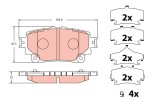 TRW GDB2343 set placute frana,frana disc