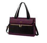 Cumpara ieftin Geanta dama LOVEVOOK, cu compartiment pentru laptop 15.6 , negru violet - RESIGILAT