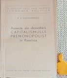 Aspecte ale dezvoltarii capitalismului premonopolist in Rominia (Romania)