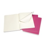 Set 3 caiete - Moleskine Cahier - X-Large, Plain - Kinetic Pink | Moleskine