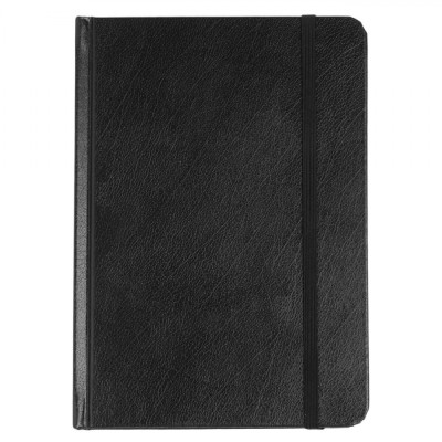 Carnet Notițe, A6, 80 File, Copertă Dura, &amp;Icirc;nchidere Elastică, Negru foto