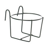 Suport ghiveci flori, metal, verde, D 22 cm