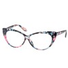 Ochelari Dama Cat Eye Transparenti, Model Inflorat, Fara Dioptrii - Rame Ochi de Pisica