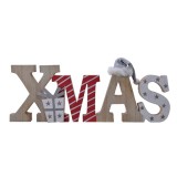 Cumpara ieftin Decoratiune - Text Mdf Xmas - Red-White | Kaemingk