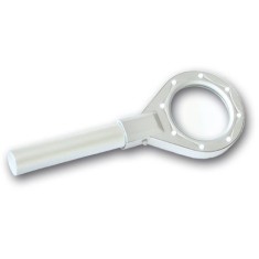 Lupa metalica argintie cu lumina LED si marire 2.5x