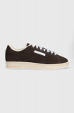 Reebok sneakers din piele &icirc;ntoarsă Club C culoarea maro HP6471-brown