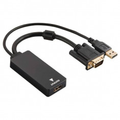 Convertor VGA+USB Hama 54547 pentru HDMI Negru foto