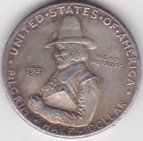 Moneda Argint SUA 1/2 Half Dollar Dolar Pilgrim 1921