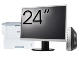 Pachet PC Second Hand HP T730 Thin Client, AMD RX-427BB 2.70-3.60GHz, 8GB DDR3, 32GB SSD Flash + Monitor 24&amp;quot; &amp; Imprimanta Brother HL-L6300DW NewT