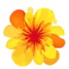 Sticker decorativ, Floare, Galben, 60 cm, 10562ST, Oem