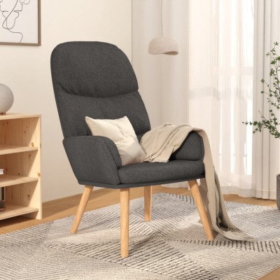 Gossi scaun de relaxare, gri inchis, material textil foto