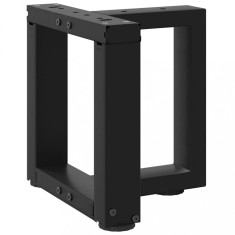 Gossi picioare pentru masuta de cafea in forma de t 2 buc negru otel