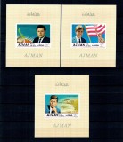 Ajman 1969 - Frații Kennedy, personalități, serie colite nedantelate neuzate