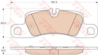 Set placute frana,frana disc PORSCHE CAYENNE (92A) (2010 - 2016) TRW GDB1962 foto