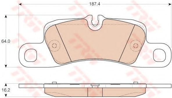 Set placute frana,frana disc PORSCHE CAYENNE (92A) (2010 - 2016) TRW GDB1962
