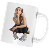 Cana alba personalizata &quot;Ariana Grande Thank U Next Merch&quot;, INOVATIX&reg;. 330ml, Oem