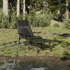 VidaXL Șezlong pescuit picioare reglabile de noroi, pliabil, camuflaj 4006421