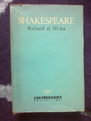 n5 RICHARD AL III-LEA - SHAKESPEARE foto