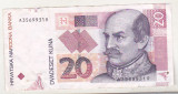 bnk bn Croatia 20 kuna 2001 circulata