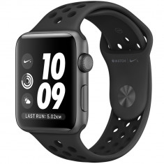 Smartwatch Watch 2 Nike+ Aluminiu Anthracite 42MM Si Curea Silicon Sport Negru foto