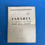 Zaharul. Ce trebuie să știm despre hrana noastră, 1936
