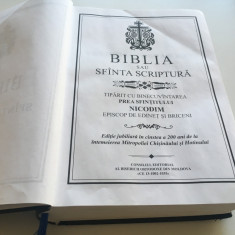 BIBLIA CHISINAU- EDITIE JUBILIARA LA 200 DE ANI DE LA INTEMEIEREA MITROPOLIEI...