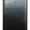 Husa flip neagra (interior bej) pentru Alcatel One Touch X&#039;Pop (OT-5030, OT-5035D, OT-5035E, OT-5035Y)