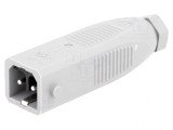 Conector dreptunghiular ST mufă tată 2 pini cositorit IP54