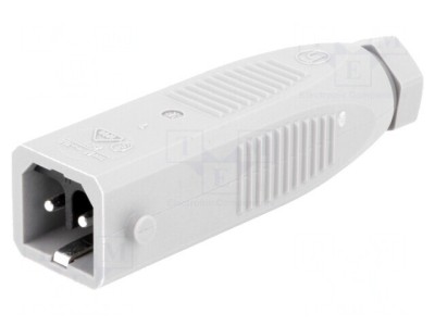 Conector dreptunghiular ST mufă tată 2 pini cositorit IP54 foto