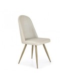 Scaun de living si bucatarie, HM K214, Ergonomic, Cadru Metalic, Piele ecologica, 100 kg, 90x45x53 cm, Fag