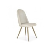 Scaun de living si bucatarie, HM K214, Ergonomic, Cadru Metalic, Piele ecologica, 100 kg, 90x45x53 cm, Fag