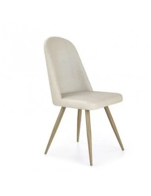 Scaun de living si bucatarie, HM K214, Ergonomic, Cadru Metalic, Piele ecologica, 100 kg, 90x45x53 cm, Fag foto