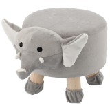 Taburet pentru copii, 28x25cm, maxim 50kg, model elefant Household NewTrend