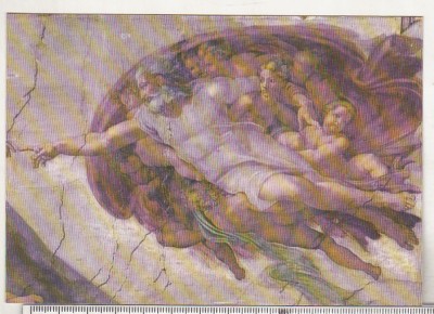 bnk cp Vatican - Capela Sixtina - Creerea Omului - necirculata foto