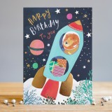 Felicitare - Happy Birthday Rocket | Louise Tiler Designs