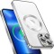 Huse silicon cu incarcare wireless compatibila cu Iphone 14 Pro Max Argintiu