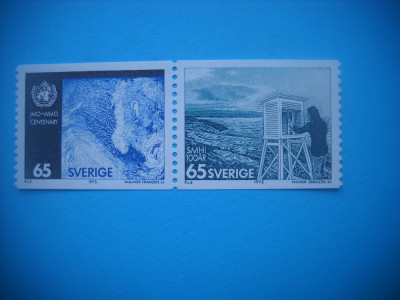 HOPCT TIMBRE SUEDIA MNH 1104 METEOROLOGIE MONDIA;LA -2 VAL 1973-NESTAMPILAT foto