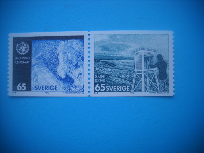 HOPCT TIMBRE SUEDIA MNH 1104 METEOROLOGIE MONDIA;LA -2 VAL 1973-NESTAMPILAT