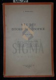 STUDII ISTORICO - FILOSOFICE