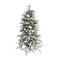 Brad artificial de craciun pulverizat complet alb-tip zapada, 1.5 m inaltime, ramuri bogate, verde
