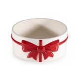 Ghiveci flori ceramica alba rosie II &Oslash; 14,5 cm x 6 H